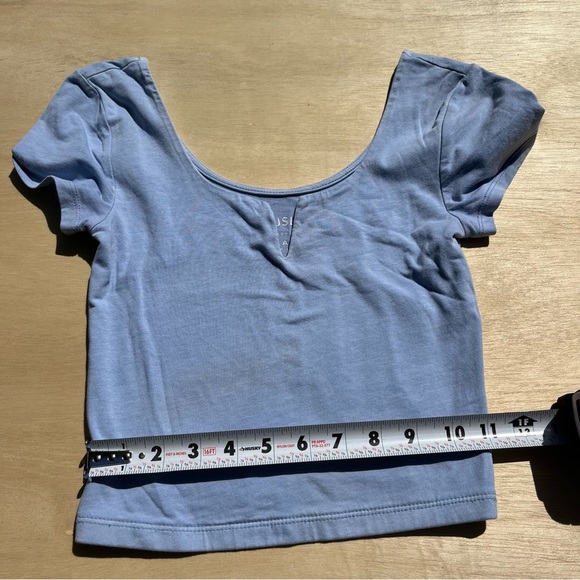 Blue short sleeve fitted scoop neck top women’s XS Aéropostale - Picture 4 of 8